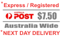 $7.50 Aust Post
